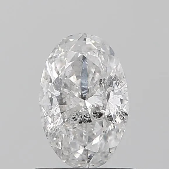 0.70ct Oval Natural Diamond (Colour E, Clarity I2, GIA Certified)