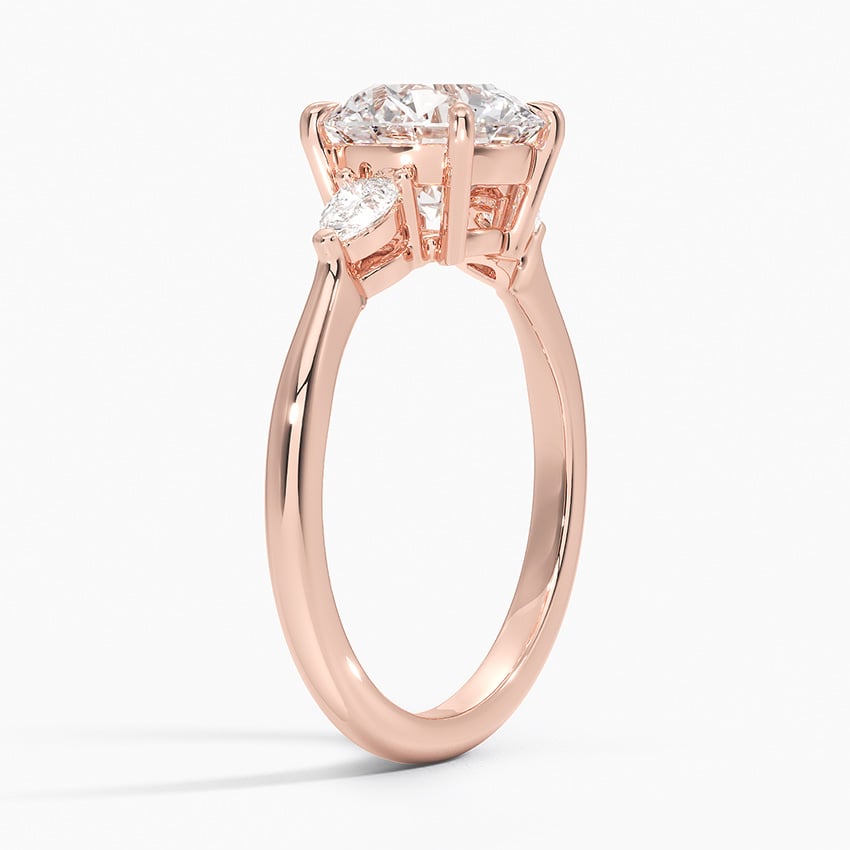 Petite Opera Three Stone Diamond Engagement Ring