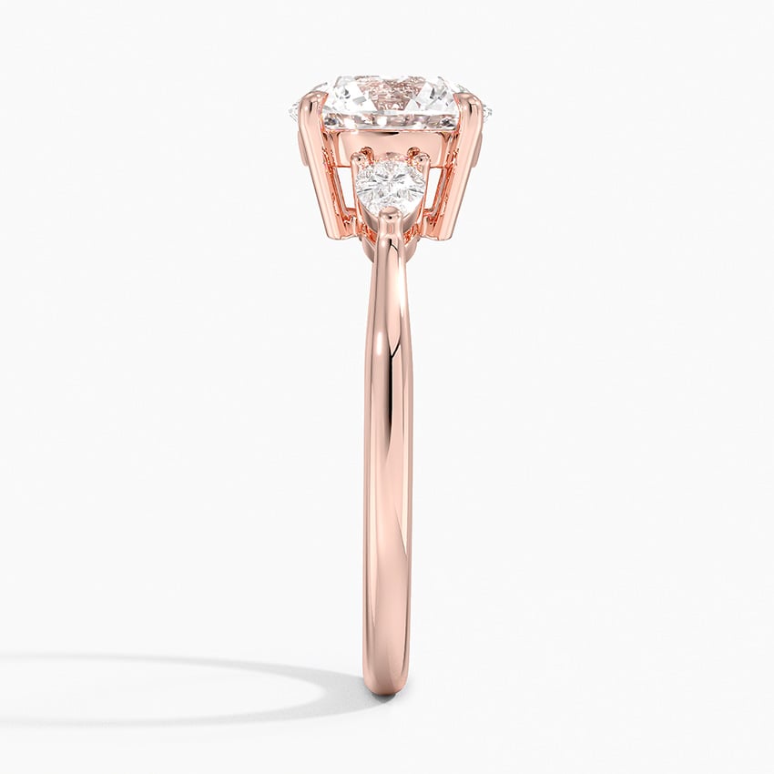 Petite Opera Three Stone Diamond Engagement Ring