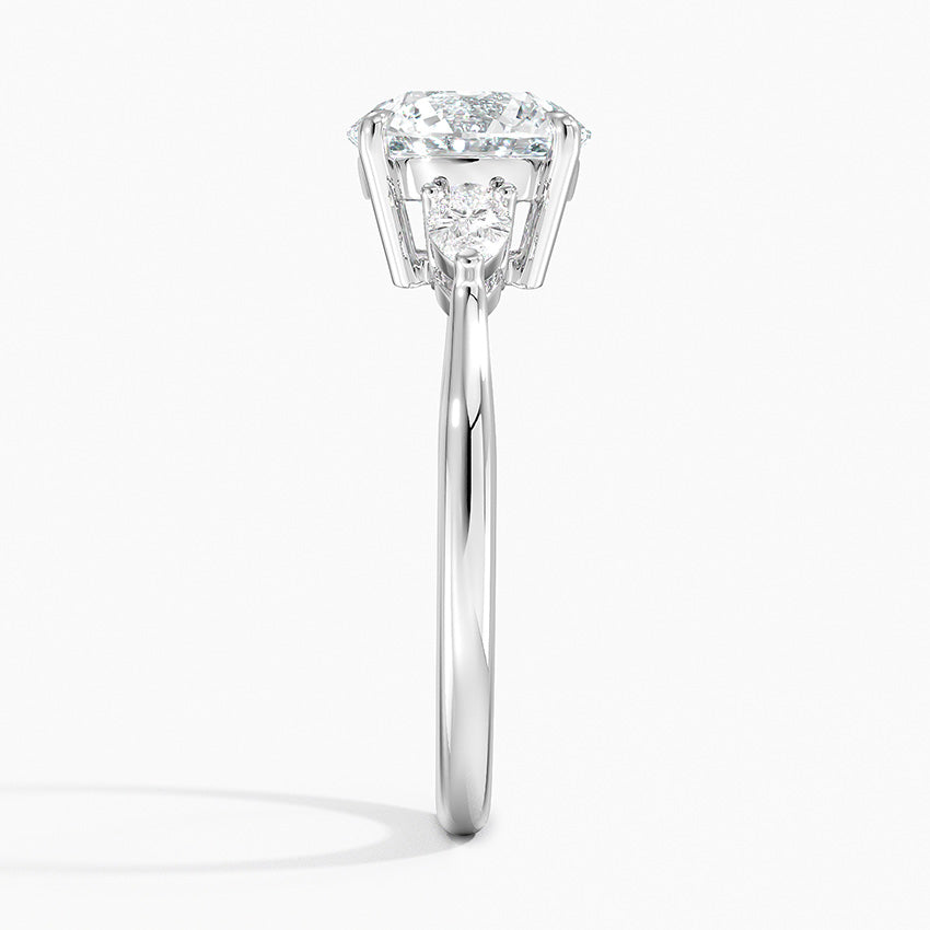 Petite Opera Three Stone Diamond Engagement Ring