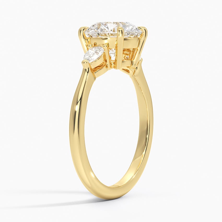 Petite Opera Three Stone Diamond Engagement Ring