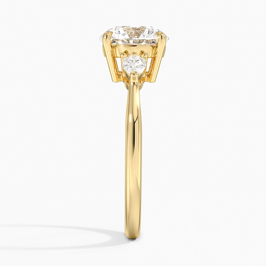 Petite Opera Three Stone Diamond Engagement Ring