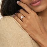 Camellia Hidden Accent Diamond Engagement Ring