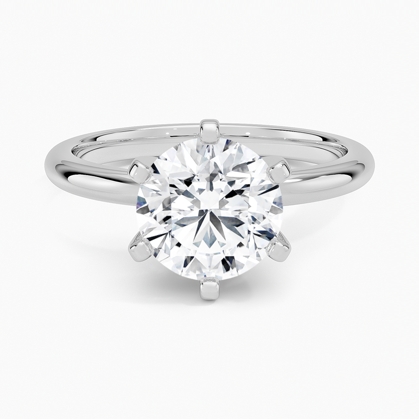 Comfort Fit 2mm Six-Prong Solitaire Engagement Ring