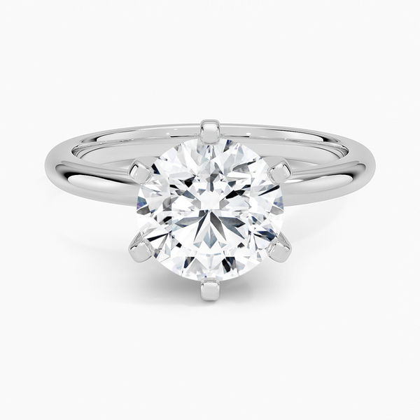 Comfort Fit 2mm Six-Prong Solitaire Engagement Ring