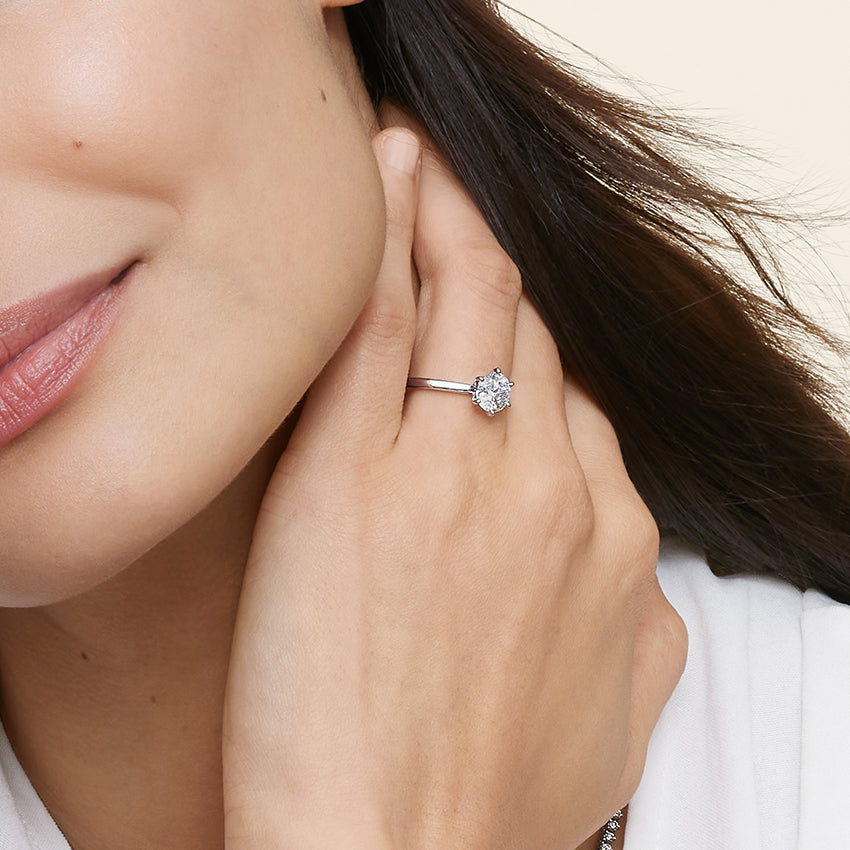 Comfort Fit 2mm Six-Prong Solitaire Engagement Ring