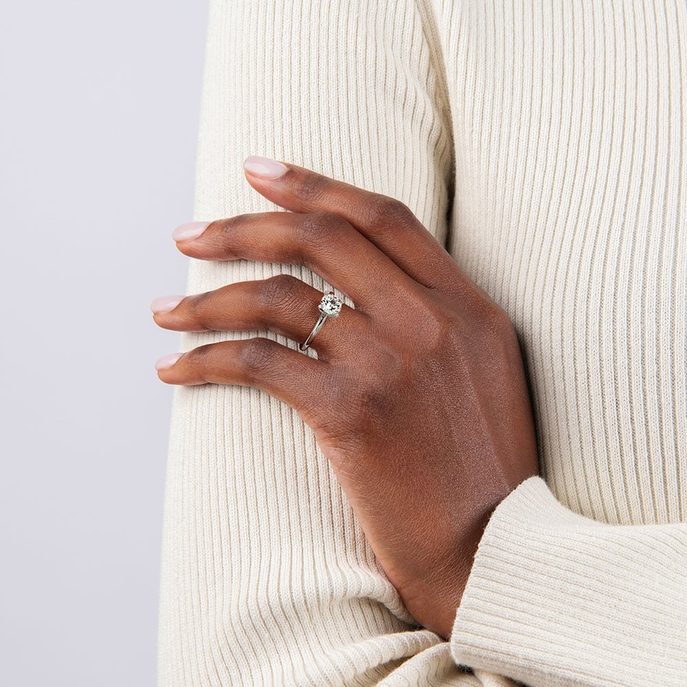 Comfort Fit 2mm Solitaire Engagement Ring