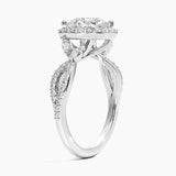 Luxe Willow Halo Diamond Engagement Ring