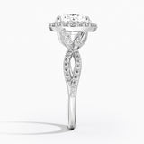 Luxe Willow Halo Diamond Engagement Ring