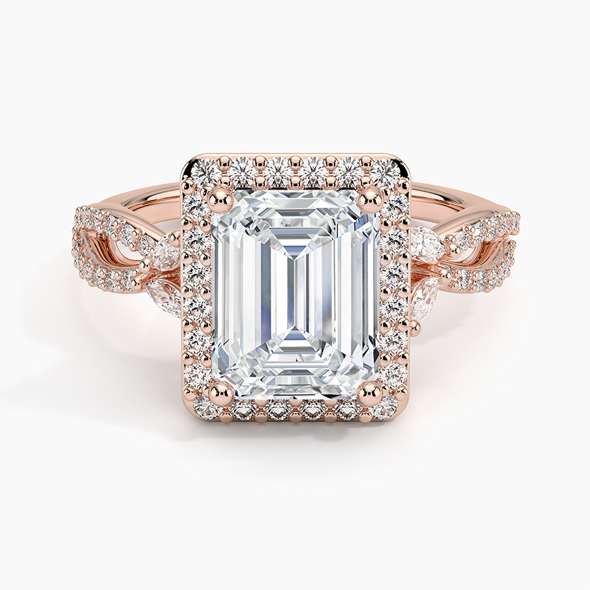 Luxe Willow Halo Diamond Engagement Ring
