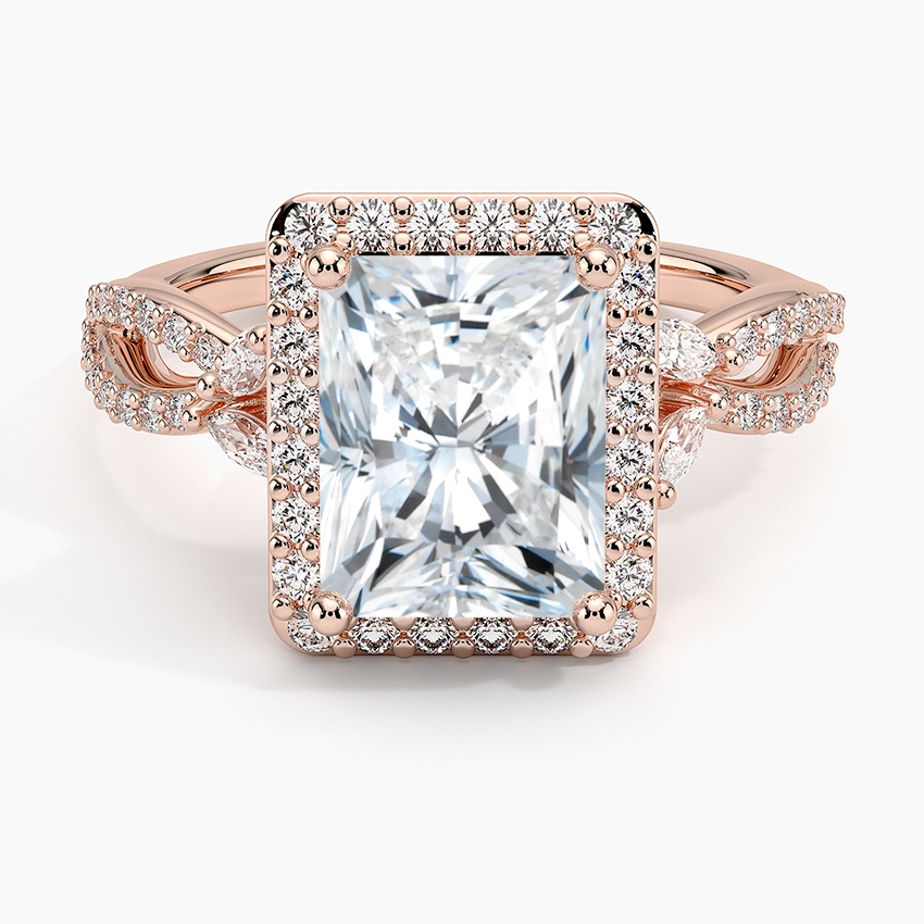 Luxe Willow Halo Diamond Engagement Ring
