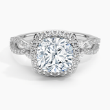 Luxe Willow Halo Diamond Engagement Ring