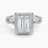 Luxe Willow Halo Diamond Engagement Ring