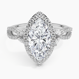 Luxe Willow Halo Diamond Engagement Ring