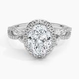 Luxe Willow Halo Diamond Engagement Ring