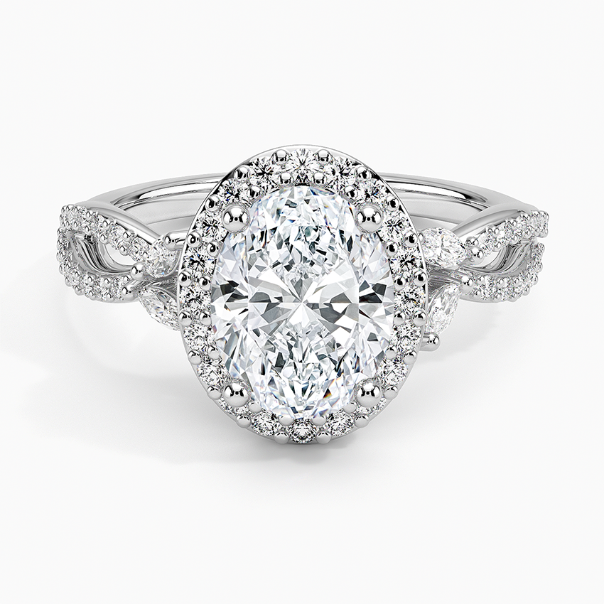 Luxe Willow Halo Diamond Engagement Ring
