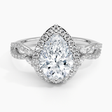 Luxe Willow Halo Diamond Engagement Ring