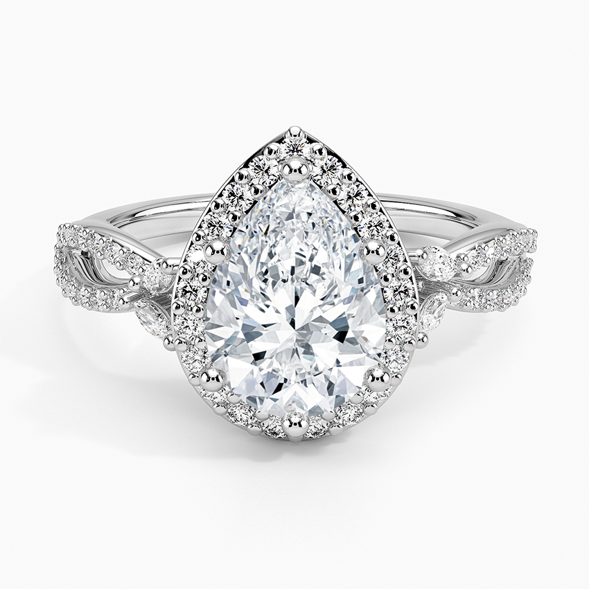 Luxe Willow Halo Diamond Engagement Ring