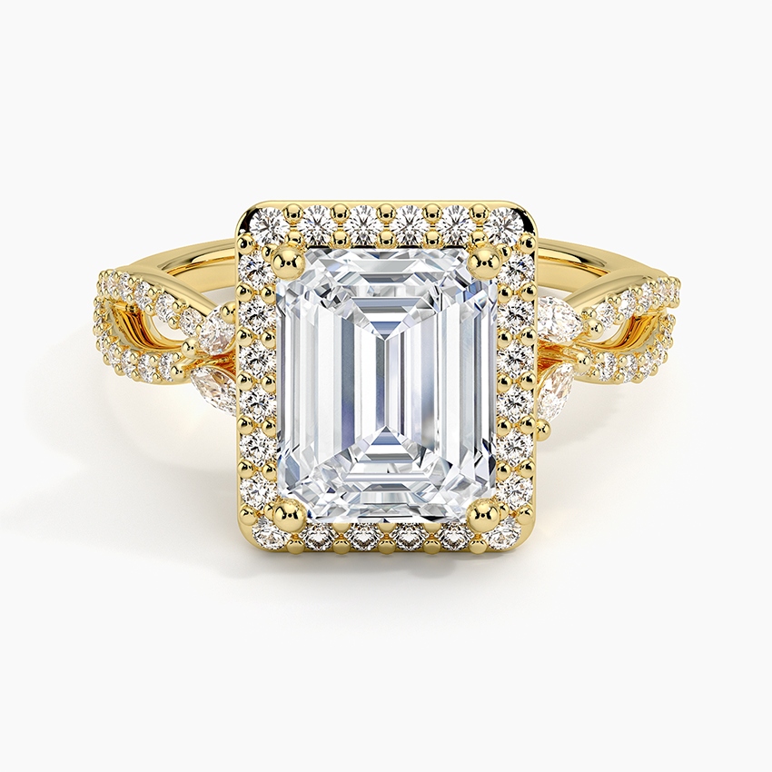 Luxe Willow Halo Diamond Engagement Ring