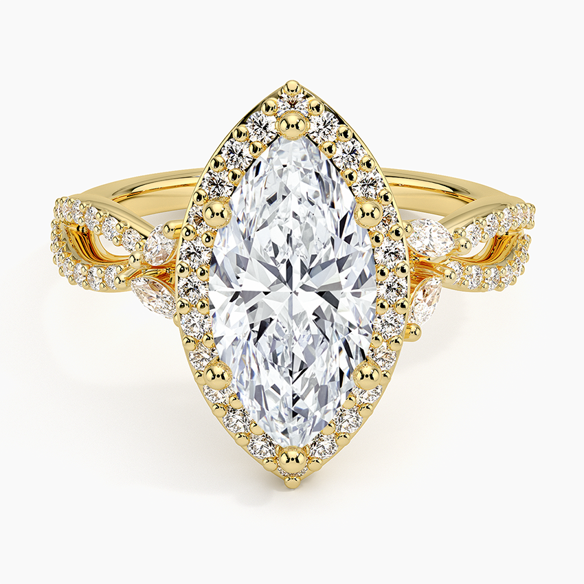 Luxe Willow Halo Diamond Engagement Ring
