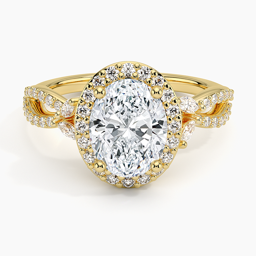 Luxe Willow Halo Diamond Engagement Ring