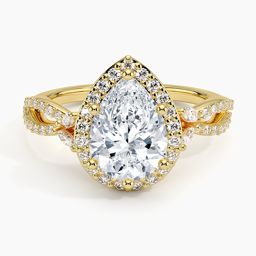 Luxe Willow Halo Diamond Engagement Ring