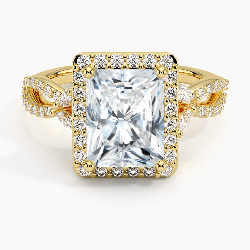 Luxe Willow Halo Diamond Engagement Ring
