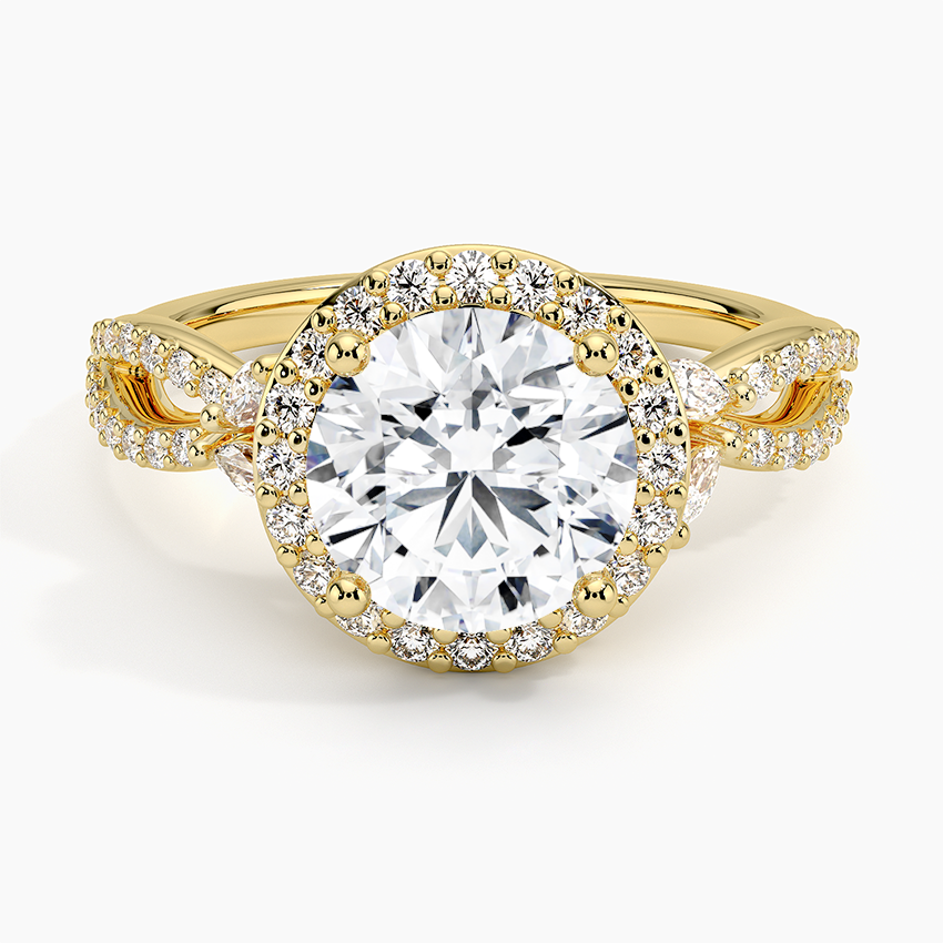 Luxe Willow Halo Diamond Engagement Ring