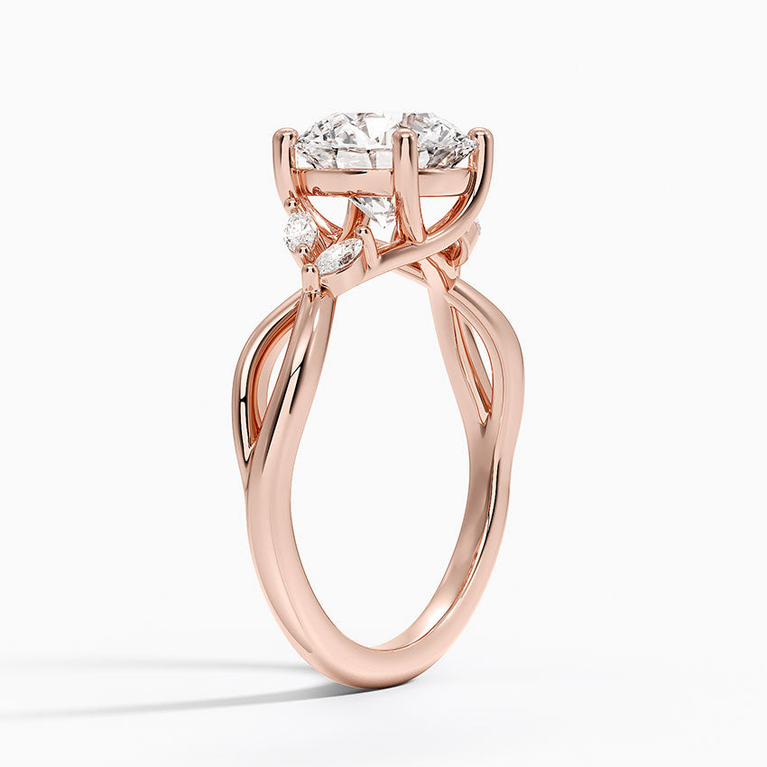 Willow Engagement Ring with Sapphire Accents