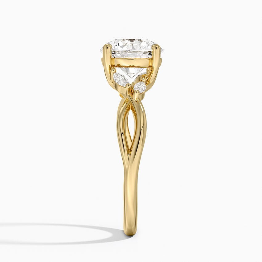 Willow Engagement Ring with Sapphire Accents