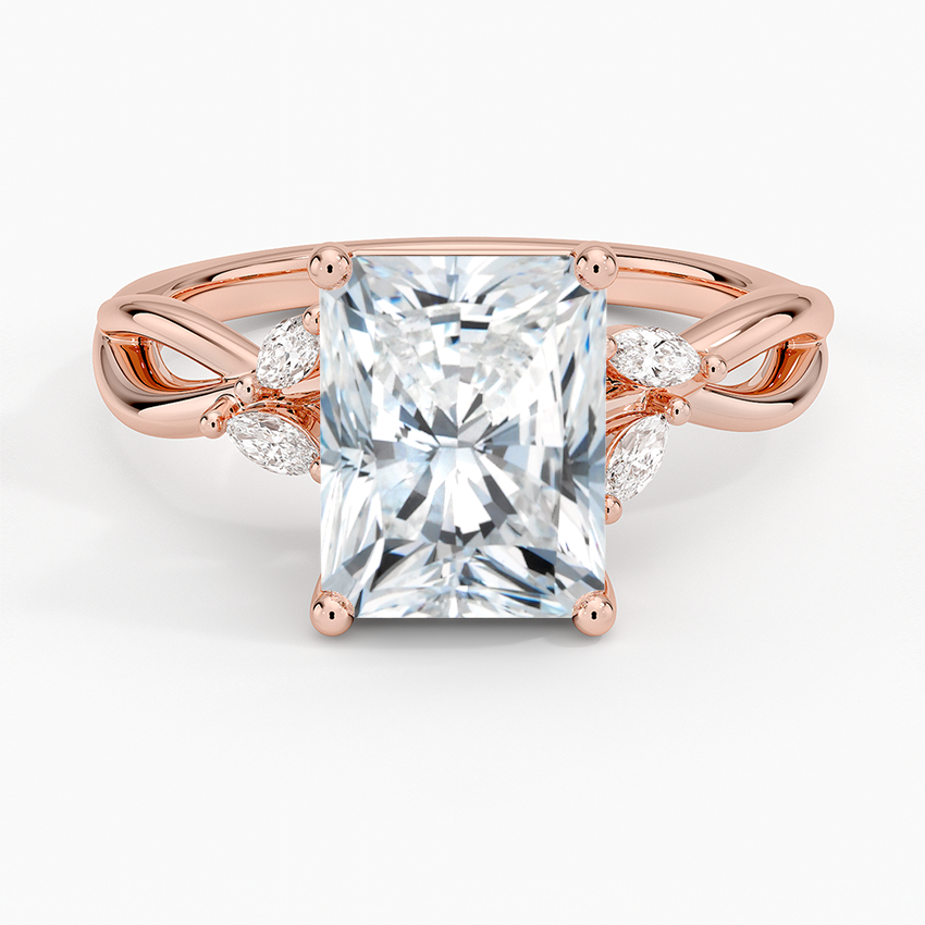 Willow Engagement Ring with Sapphire Accents