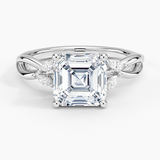 Willow Engagement Ring with Sapphire Accents