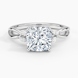 Willow Engagement Ring with Sapphire Accents