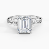 Willow Engagement Ring with Sapphire Accents