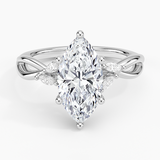 Willow Engagement Ring with Sapphire Accents