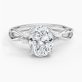 Willow Engagement Ring with Sapphire Accents