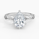 Willow Engagement Ring with Sapphire Accents
