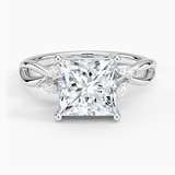 Willow Engagement Ring with Sapphire Accents