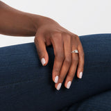 Willow Engagement Ring with Sapphire Accents
