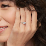 Celtic Love Knot Engagement Ring in white gold