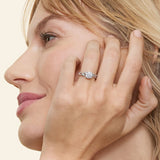 Budding Willow Solitaire Engagement Ring in white gold