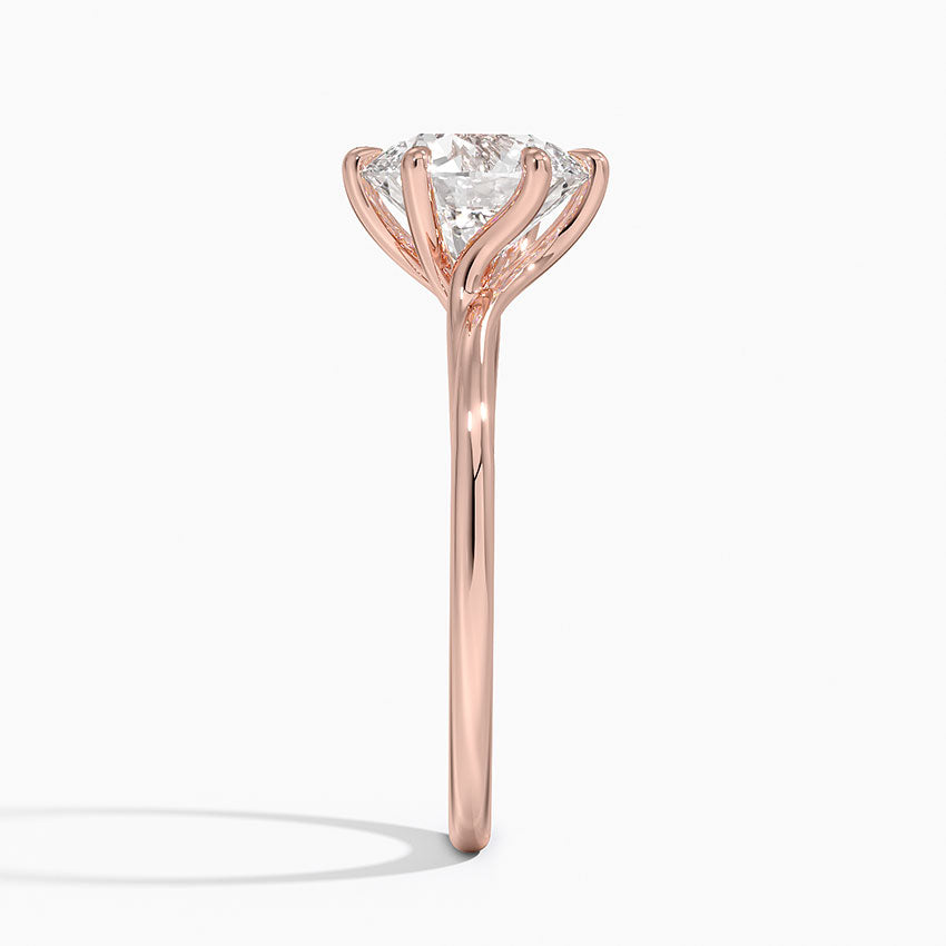 Delilah Twist Solitaire Engagement Ring