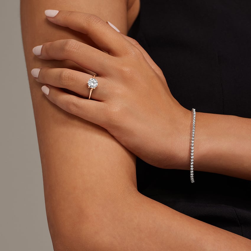 Delilah Twist Solitaire Engagement Ring