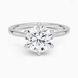 Six-Prong Petite Comfort Fit 1.5mm Solitaire Engagement Ring
