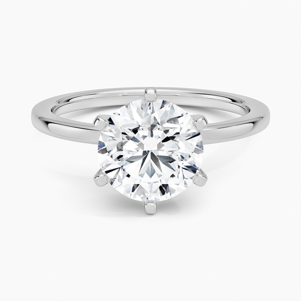Six-Prong Petite Comfort Fit 1.5mm Solitaire Engagement Ring