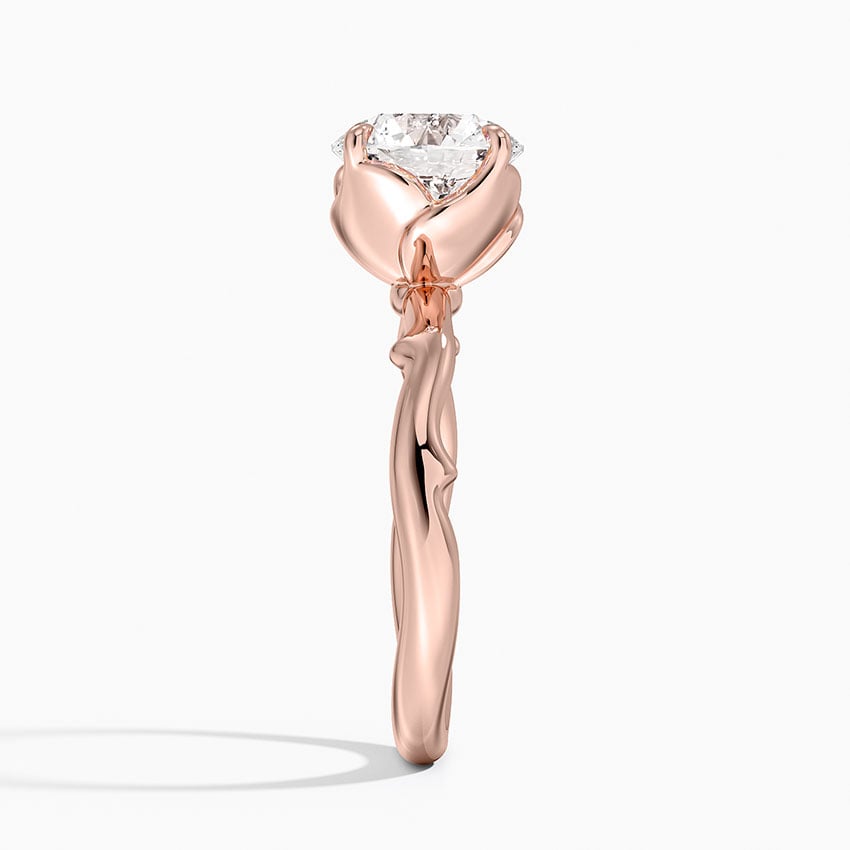 Rose Thorn Solitaire Engagement Ring