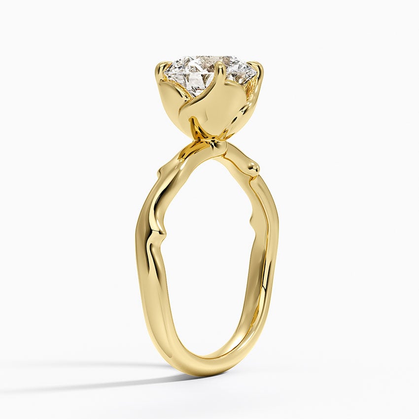 Rose Thorn Solitaire Engagement Ring