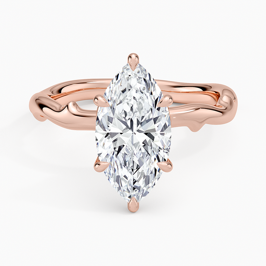 Rose Thorn Solitaire Engagement Ring
