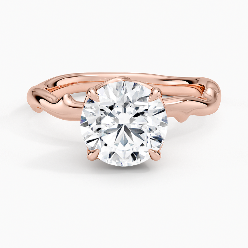 Rose Thorn Solitaire Engagement Ring