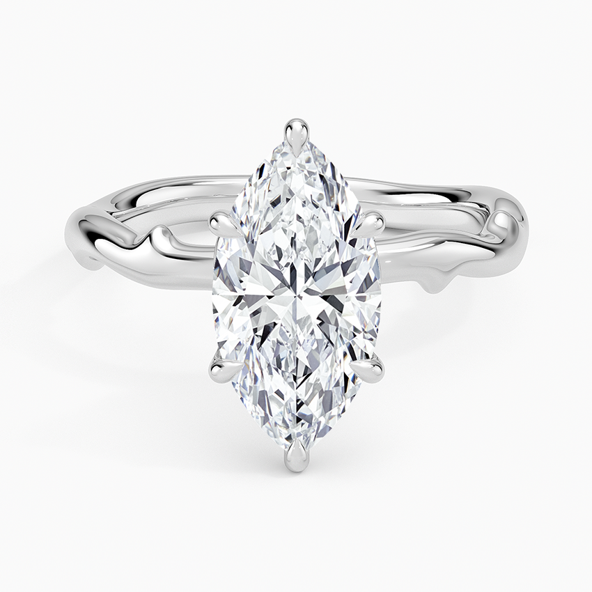 Rose Thorn Solitaire Engagement Ring